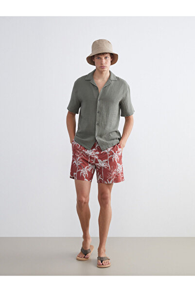 LC Waikiki Özmarka Noul sezon Pantaloni scurți de mare pentru bărbați, cu model