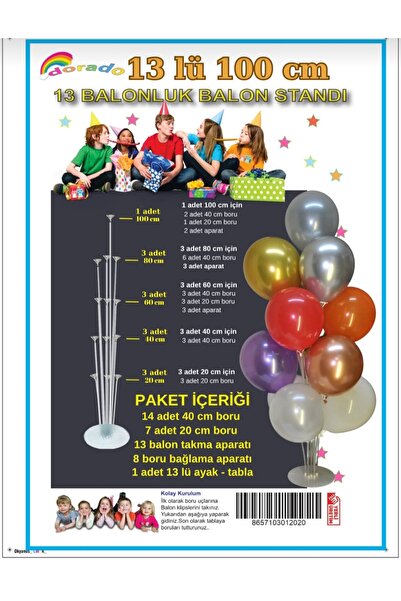 ATAKENT PARTİ Balloon Decoration Stand 100 Cm, Party Birthday Decoration Stan...