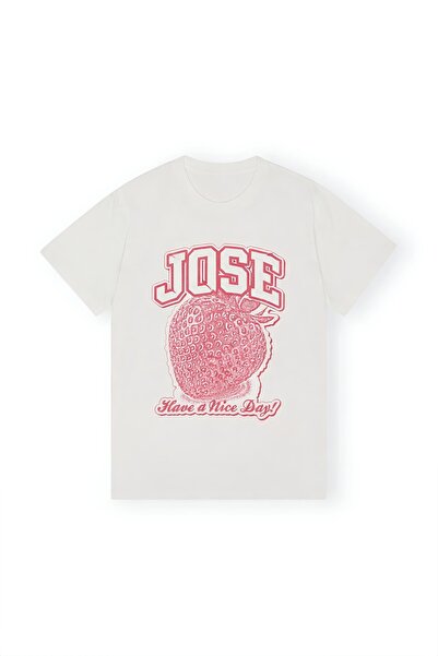 Jose Clothing Oversize Cut Short Sleeve Printed T-Shirt