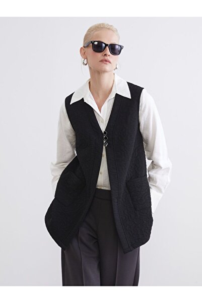 LC Waikiki V-Neck Self-Patterned Women's Vest