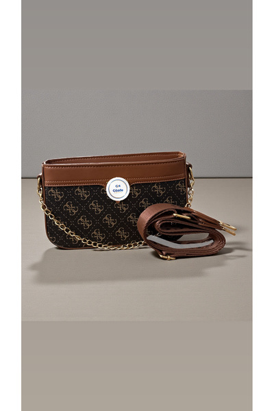 Gözde Mağazacılık Women's Hand Shoulder Bag with Column and Chain Strap