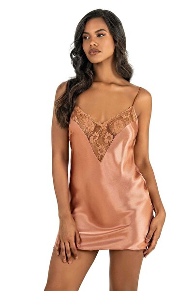 PRIMODA Women'S, Copper, Satin Nightgown