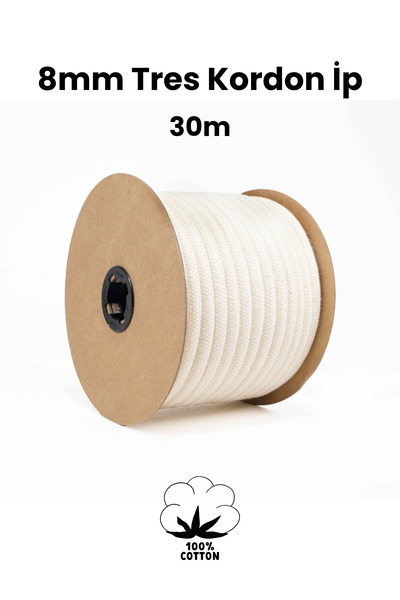 PUFAZZO 8mm 100% Cotton Tres Kaytan Thread - Pure Cotton Macrame and Craft Th...