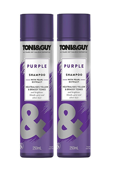 Toni&Guy شامبو أرجواني يحتوي على خلاصة اللؤلؤ والكيراتين 250 مل × 2 قطعة