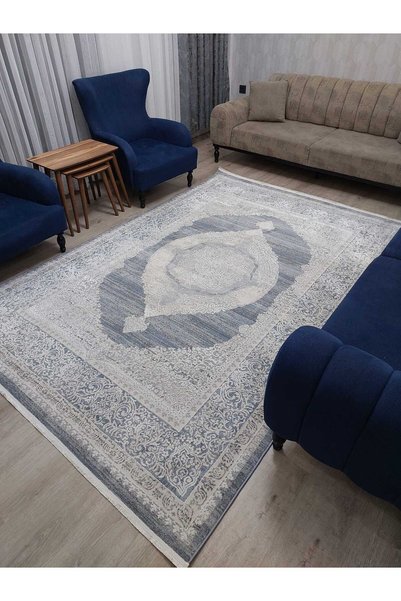 NOVA HALI Bambu Tarz 4 m2 - 6 m2 Metrekare Modern Salon Halısı Antialerjik Ot...