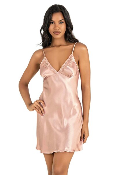 PRIMODA قميص نوم نسائي، من البودرة، من الساتان