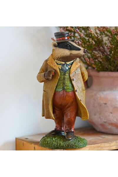 Burgess Decorative Resin Badger “Master Badger”, Ornament for Garden or Home,...