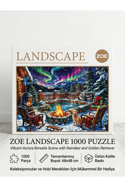 PUPPA / ZOE Landscape 1000 parça Yapboz Puzzle I 68*48 cm I Kuzey Işıkları/No...