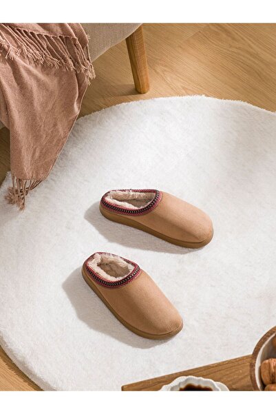 LC Waikiki Women's House Slippers with Fur Inside