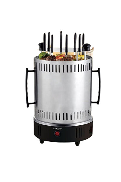 SOKANY Electric skewer machine 1500W, automatic 360° rotation, 8 skewers, int...