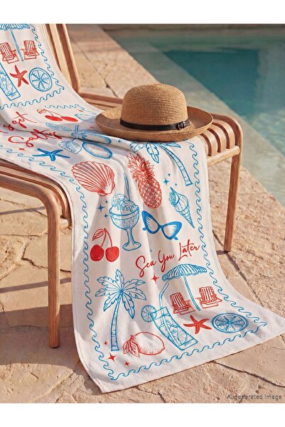LC Waikiki Γυναικεία πετσέτα θαλάσσης με μικτά σχέδια 70x150 εκ. (S6)
