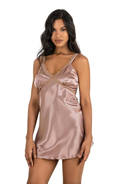 PRIMODA Women'S, Mink, Satin Nightgown