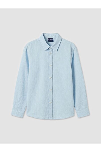 LC Waikiki Момчешка риза с дълъг ръкав от доби плат