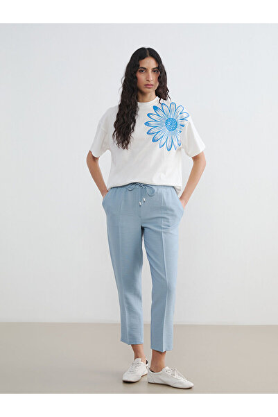 LC Waikiki بنطلون نسائي من Peak New Season بخصر مطاطي وقصة جزر