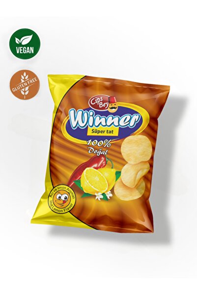 WINNER Vegan & Glutensiz İçerik | Acı ve Limon Aromalı Patates Cipsi 17gr