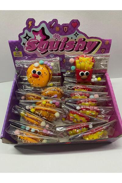 ydn Burger ve Patates Sukuşi,Esnek ve Yumuşak Stres Giderici Squishy 1 Adet
