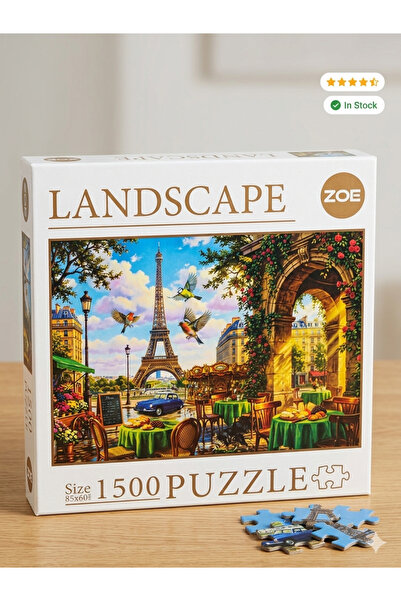 PUPPA / ZOE Landscape 1500 parça Yapboz Puzzle I 85*60cm I Paris Eyfel Kulesi