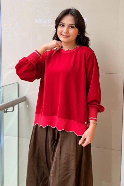 Ghisa Ziigzag Desenli Triko Kombinli Tunik