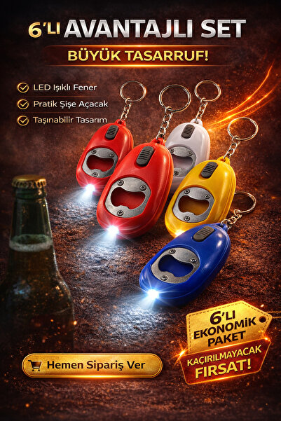 OSKA GLOBAL Mini Led Keychain Flashlight Opener Illuminated Bottle Opener Key...