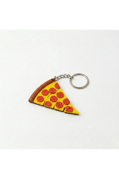 Atatuğ Hediyelik Premium 3D Printed Movable Pizza Slice Keychain - Articulate...