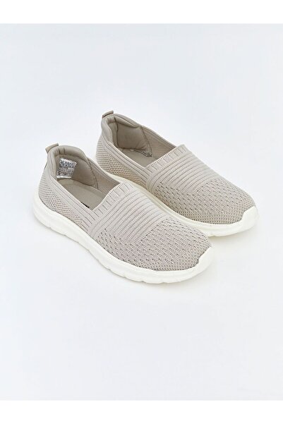 LC Waikiki Lcw Steps Women's Sneakers with Mesh Detail in Beige