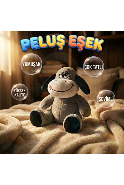 cayenna Yumuşak Peluş Eşek Oyuncak - Kaliteli Dikiş