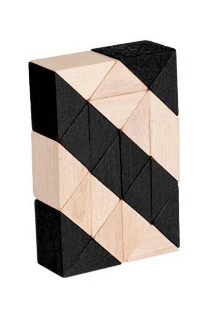 Fridolin IQ 3D Puzzle Snake Logic Game, -Negru,