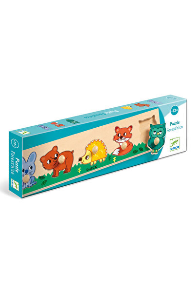 djeco Puzzle cu butoane Pădure