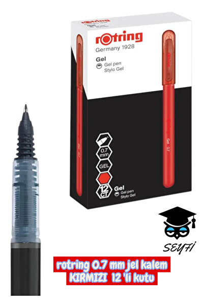 SEYFİKİRTASİYE Rotring 0.7 mm gel pen 12-piece box