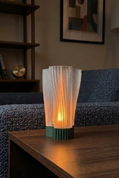 Obaco Burgu Dekoratif Tealight Mumluk, Modern Tasarım Masaüstü Lamba, 1 Led M...