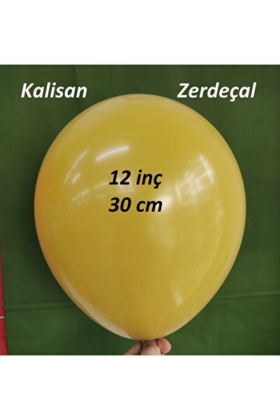 İrem Parti Dükkanı Retro Turmeric (Mustard) Balloon 10 Pieces 12 Inches 30 cm
