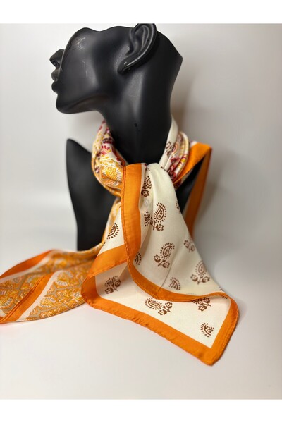 BHR AKSESUAR Patterned Square Scarf (70X70 cm)