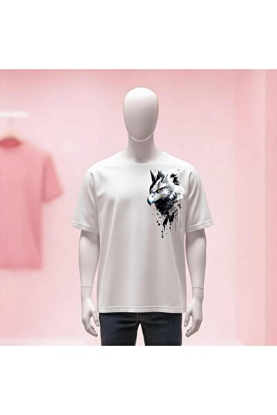 Vordevia Kartal Printed Crew Neck Wide Fit Unisex Tshirt