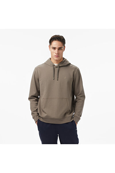 Nautica Erkek Kahverengi Classic Fit Kapüşonlu Sweatshirt