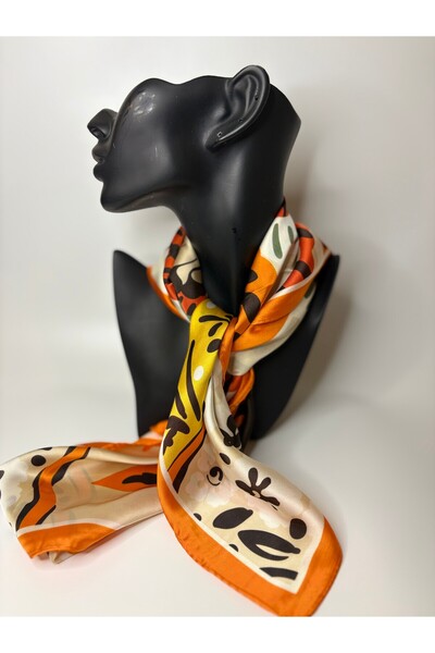 BHR AKSESUAR Patterned Square Scarf (70X70 cm)