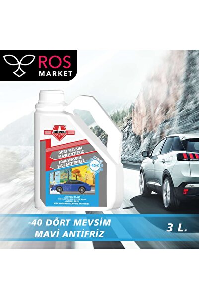 Börfh DÖRT MEVSİM-40 MOTOR ANTİFİRİZİ MAVİ 3 LT