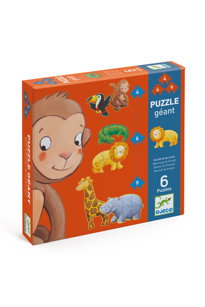 djeco Puzzle progresiv Animale sălbatice