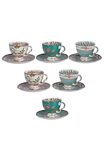 Lucky Art Florine Bone 6Lı Cay Fincan Seti