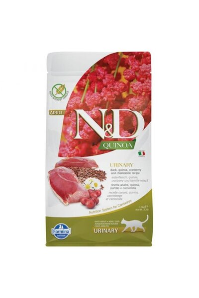 N&D Dry Food for Cats, Urinary, Quinoa, Duck, 1.5 Kg