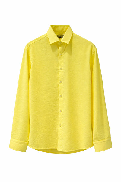 higo Erkek Modal Kumaş Dokulu Relaxed Fit Gömlek