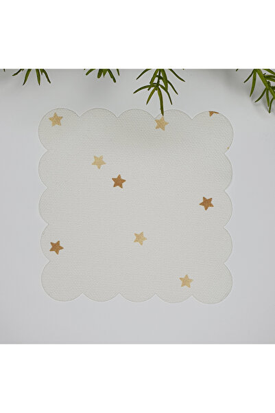 St Morritz Renkli Yıldız Desenli Yıkanabilir Kumaş Peçete 15x15 Çok Renkli