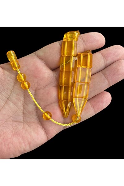 Trikala سبحة صلاة فاخرة شفافة من العنبر الدومينيكي على شكل سمكة، مقاس 13.5x13...