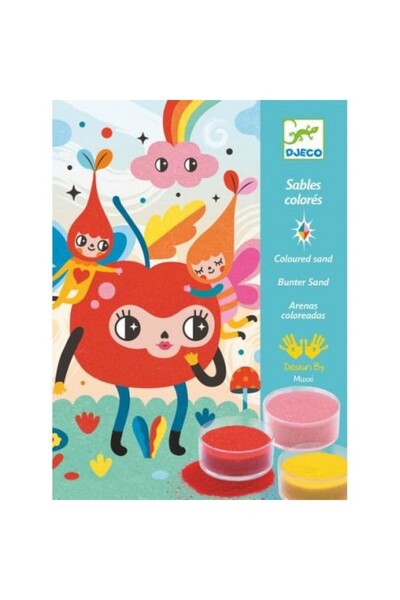 djeco Set de creat tablouri cu nisip - Priviri vesele