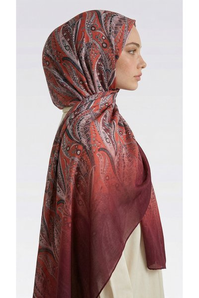 Karaca Almera Patterned Cotton Shawl - Red