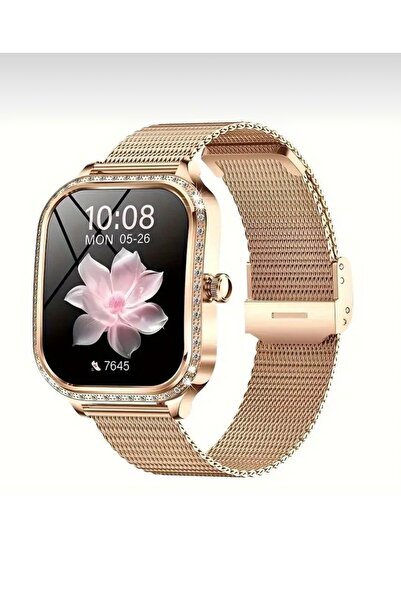SmartWatch Ceas Smart Damă Elegant Rose Gold - Design Premium cu Bratară Meta...