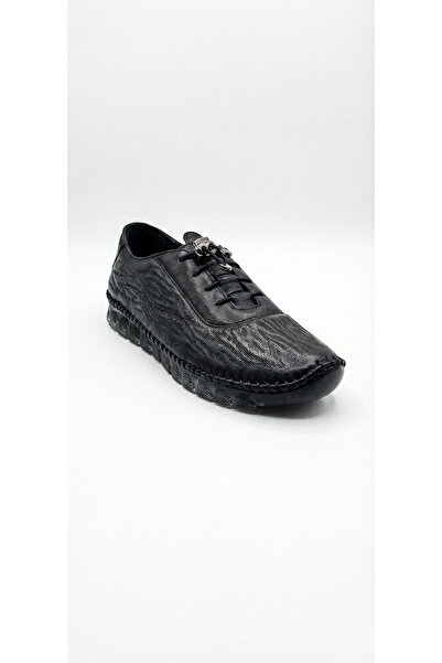 Ustalar Ayakkabı Çanta حذاء نسائي أسود من الجلد الطبيعي 726.1121.B1