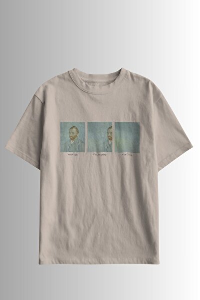 Ninkasiwear Van Gogh Pun "Van Gone" Printed Oversize 24/1 Cotton Unisex T-Shirt