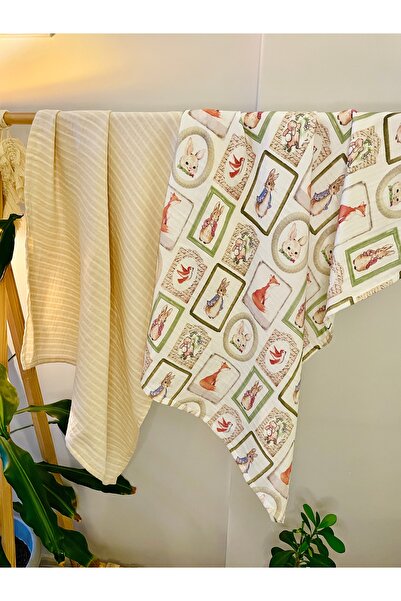 Parlova Sıla Çok amaçlı müslin örtü, 2'li set, %100 pamuk, 75x90 cm