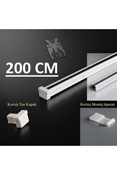Kadir Mefruşat Alüminyum Tek Kanallı Metal Perde Kornişi - Ultra Dayanıklı Te...
