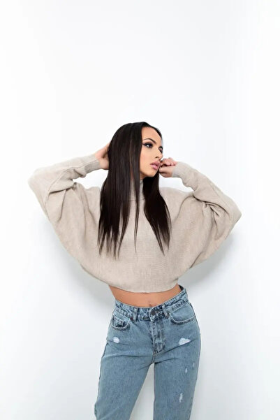 OEM Bluza dama ecru crop cu maneci raglan JQZ 8